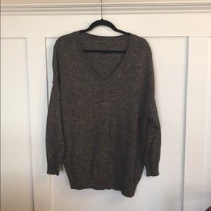 BCBG brown/black v neck sweater